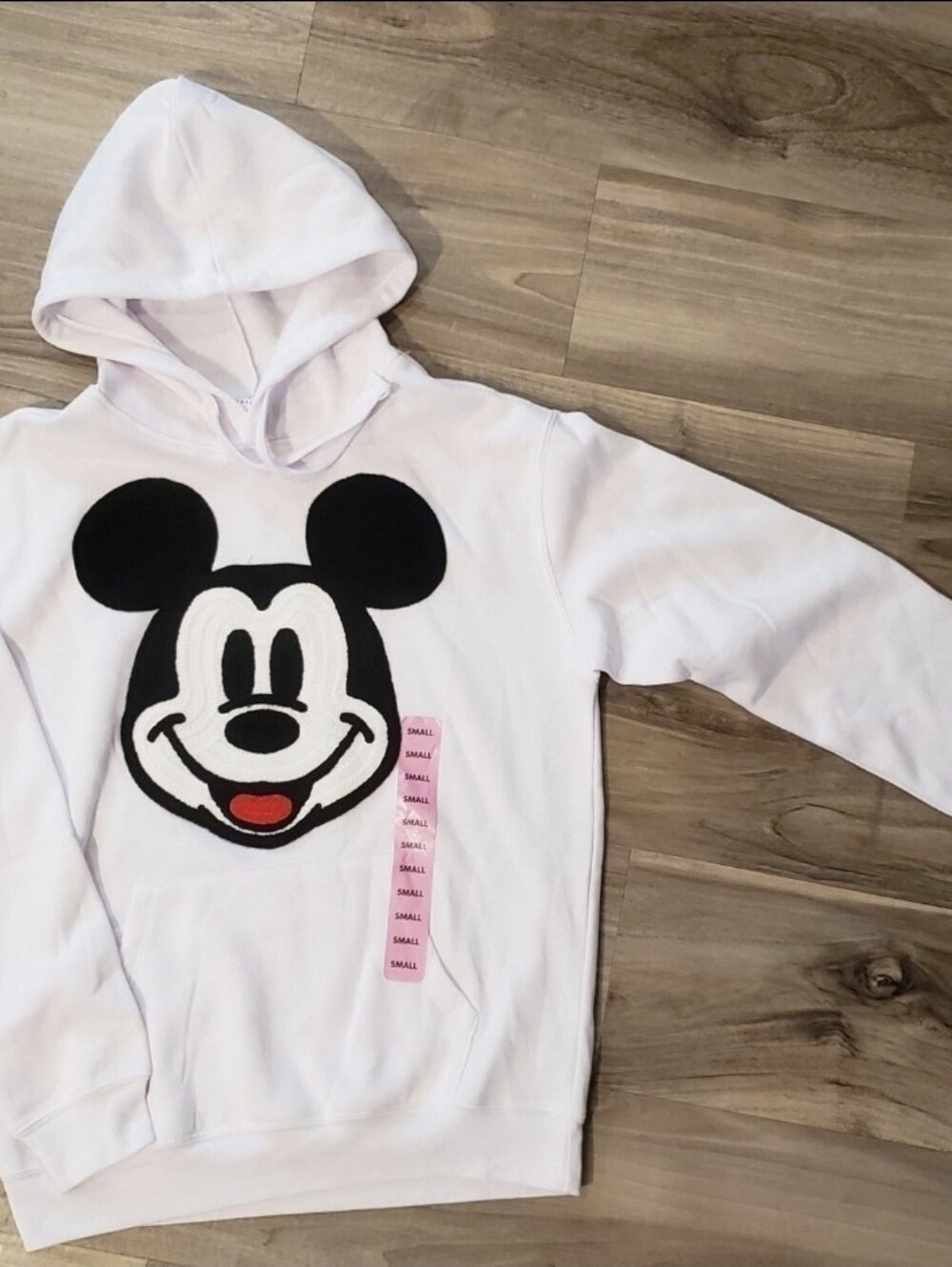 Adult Shirt Small Mickey Mouse Hooded Sweatshirt. Disney. Pullover Hoodie. NEW